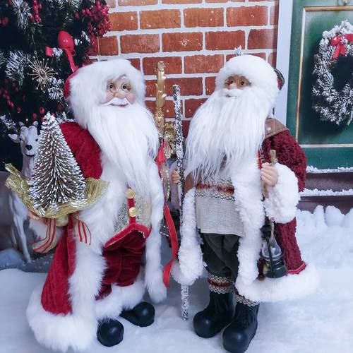 ABXMAS New Year 2022 Christmas Decorations For Home 45cm Santa Claus Doll Children gifts Christmas Xmas Tree Ornaments Navidad