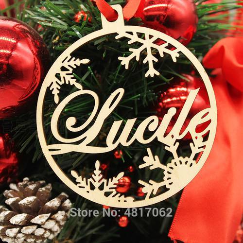 CHRISTMAS snowflakes custom snowflakes wood Christmas baubles personalized ornament laser cut names CHRISTMAS custom gift tags