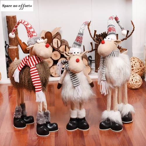 Christmas Decoration Simulation Christmas Deer Fairy Tale Garden Merry Christmas Elk Plush Reindeer Christmas Gift Bag Toys