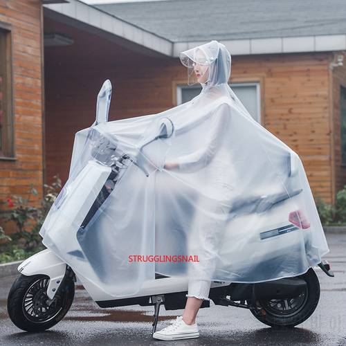 Transparent Bicycle Motorcycle Raincoat Windproof Chubasquero Moto Rain Poncho Impermeable Clear Raincoat Single Double Raingear
