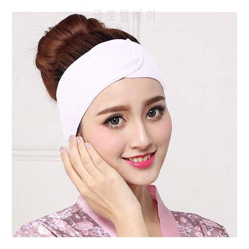 Adjustable Shower Cap Wide Toweling Hair Wrap Stretch Salon SPA Facial Headband Make Up Accessories