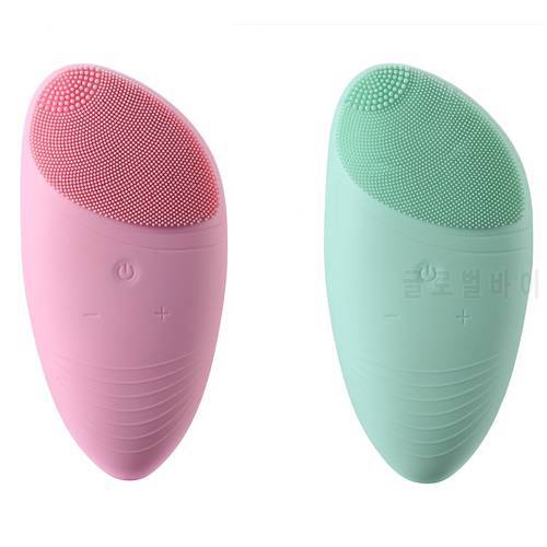Waterproof Face Massage Brush Electric Silicone Facial Cleanser Brush With USB Charging Cables