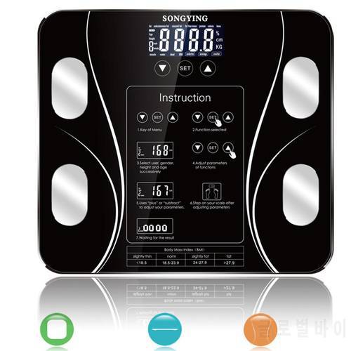 Accurate Smart Digital Display Bathroom Muscle Water Mass Weight Floor Scale Body Fat Scale Bathroom Gym Smart Scales