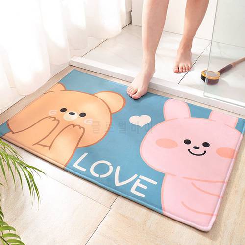 40x60cm Water Absorption Rug Bathroom cartoon Pattern Bath Mats Floor Carpet Mattress for Bathroom mat