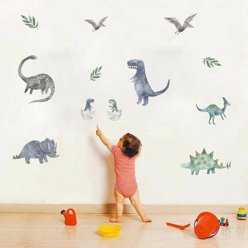 3d Dinosaur Wall stickers Home Decor Cartoon Living Room Jurassic Period Animal Print Decal For Wall Decor Art Mural Stickers