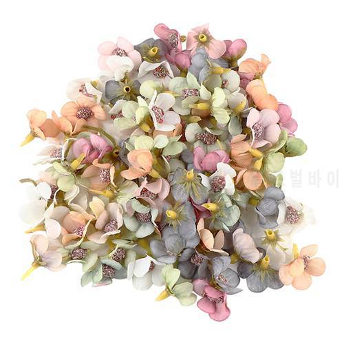 100 Pcs 2 Cm Multicolor Daisy Flower Heads Mini Silk Artificial Flowers For Scrapbooking Home Wedding Decoration