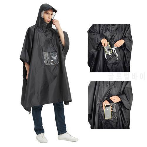 Multifunctional Raincoat Man Waterproof Hooded Rain Poncho Raincoat Women Raincoat Suit Rainwear For Hiking Cycling Camping