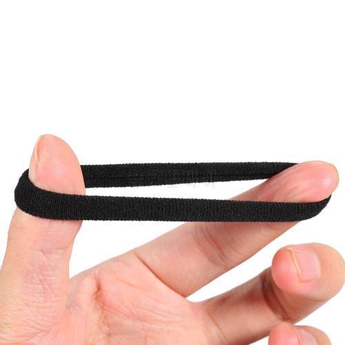 50p Pcs Black Thick Seamless No Slip Hair Bands Elastic Ties Soft Ponytail Holders for Women Girls