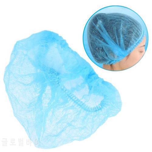10PCS Microblading Disposable Blue Medical Hair Net Cap Non-Woven Bouffant Stretch Dust Cap For Tattoo Cleaning Supplies