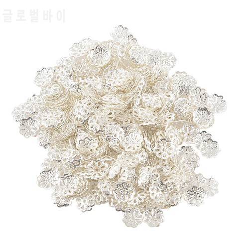 Beautiful Bead 6mm Silver Tone Flower Bead Caps for Jewelry Making (About 500pcs)