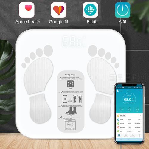 Luxury Bluetooth BMI Body Fat Weight Scale Floor Electronic Bathroom Weighing Scale For Body Smart Balance Fat Body Analyzer