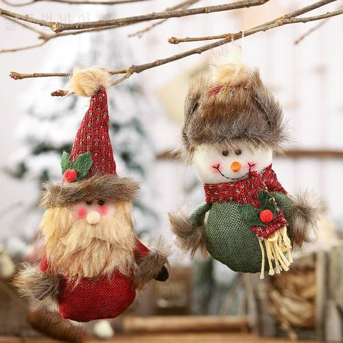 New Year 2021 Cute Christmas Dolls Santa Claus Snowman Elk Noel Christmas Tree Decoration for home Xmas Navidad 2020 Kids Gift
