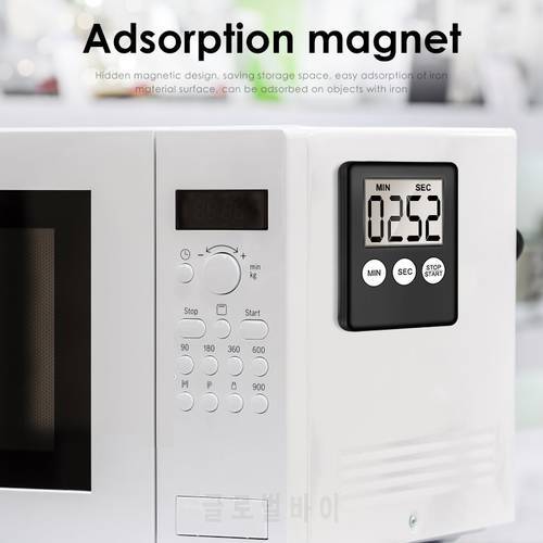 New Thin LCD Digital Screen Kitchen Timer Square Cooking Count Countdown Alarm Magnet Clock Temporizador Kitchen Accessories