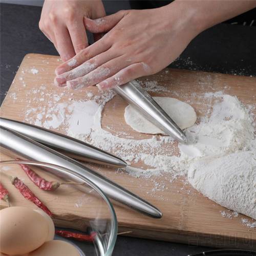 Stainless Steel Rolling Pin Fondant Roller Kitchen Tool Making Fondant Rolling Pins Rolling Pin Metal for Bakers Cookie & Pastry