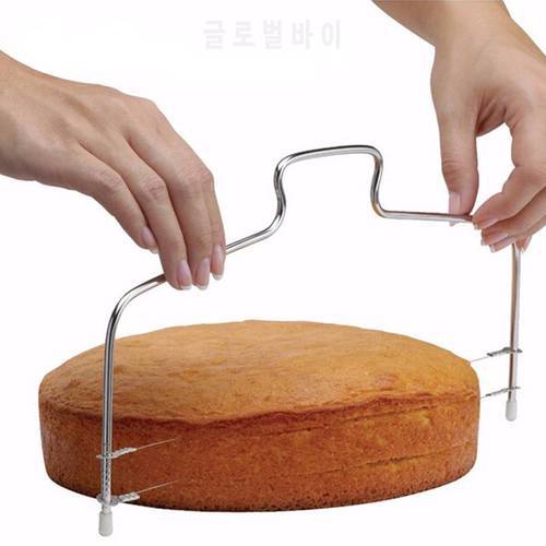 Stainless Steel Slicer Adjustable 2-Wire Cake Leveler Baking Cutter Cake Decorating Tools Ustensiles Patisserie