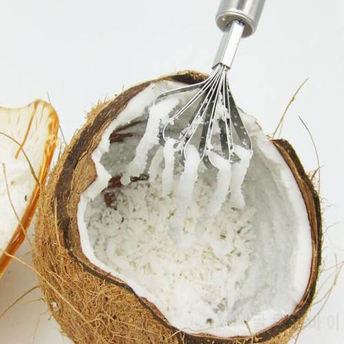 Creative Stainless Steel Grated Coconut Knife Home Coconut Grater Scraping Coconut Meat Scraper Fish Fruit Planing Kitchen Tool