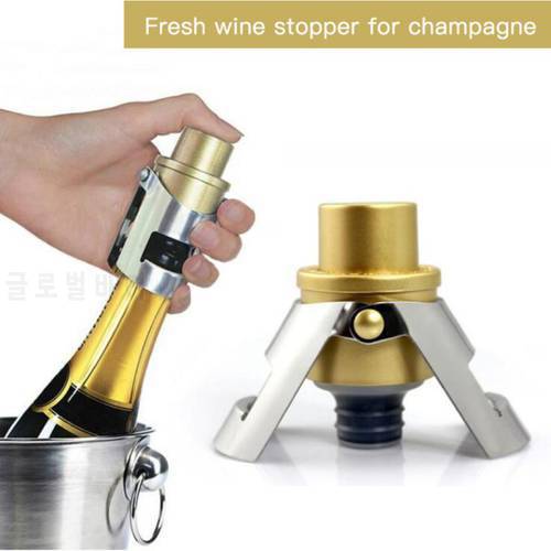 New Wine Champagne Cap 304 Stainless Steel Champagne Portable Cork Holding Machine Bar Cork of Wine Sparkling Wine Champagne Cap