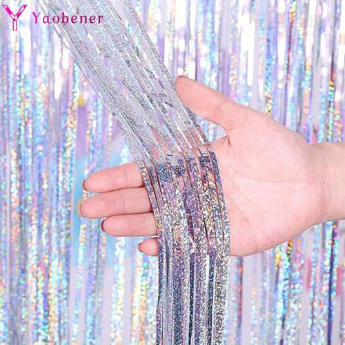 2M Rain Tinsel Curtain Frozen Snow White Party Silver Christmas Ornaments Winter Decoration Supplies for Home 2023 New Year