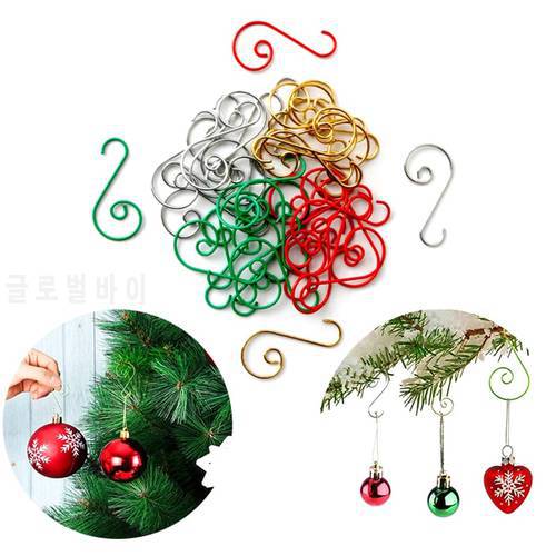 20pcs S Shaped Christmas Hook DIY Christmas Tree Hanging Ornaments Noel Xmas Doll Angle Hook Up Navidad Christmas Decoration