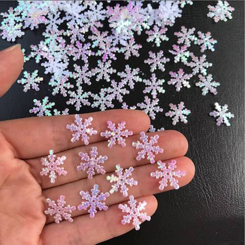 2cm Snowflakes 300pcs White Plastic Artificial Snow Christmas Tree Decoration For Home Party Table DIY Handmade Gift Crafts