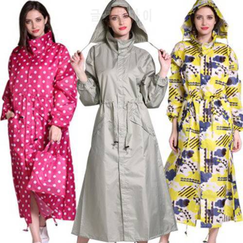 Raincoat Ladies Rain Coat Breathable Ladies Long Raincoats Portable Water-Repellent rainwear