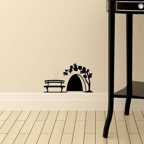 Little mouse hole wall sticker door wardrobe decoration home art kids room decoration creative PVC carved wall stickers