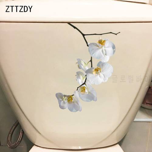 ZTTZDY 23.2*17.5CM Flower Creative WC Toilet Seat Stickers Modern Art Pattern Wall Decal Decor T2-0299