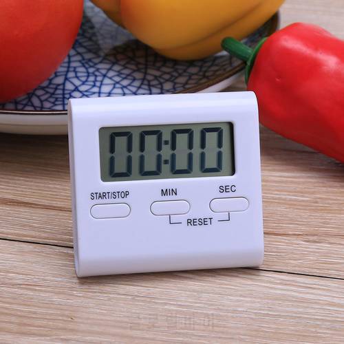 DIY LCD Digital Table Clock Kitchen Baking Oven Cooking Timer Magnet Alarm Clock DIY Stand White Kitchen Cooking Timer