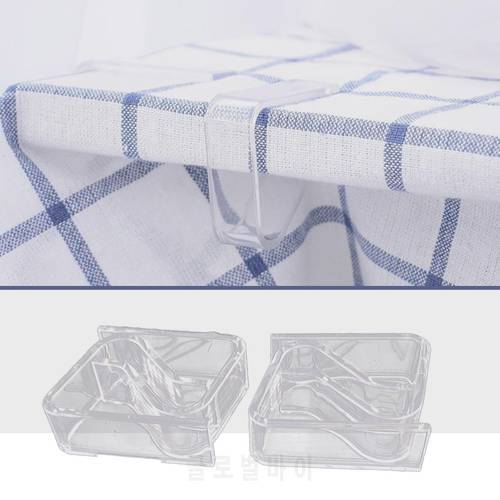 4 Transparent High-quality Plastic Tablecloth Clips Strong Fixing Function Cover Holder Clip Promenade Board Stable Clips
