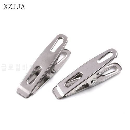 XZJJA 10-50Pcs Stainless Steel Laundry Clips Outdoor Towel Clamps Bedsheet Clothes Pegs Windproof Socks Small Metal Drying Pegs