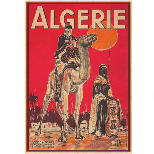 Visit Algeria / Algerie Travel Paintings Vintage Wall Pictures Kraft paper Posters Wall Stickers Home Decoration Gift