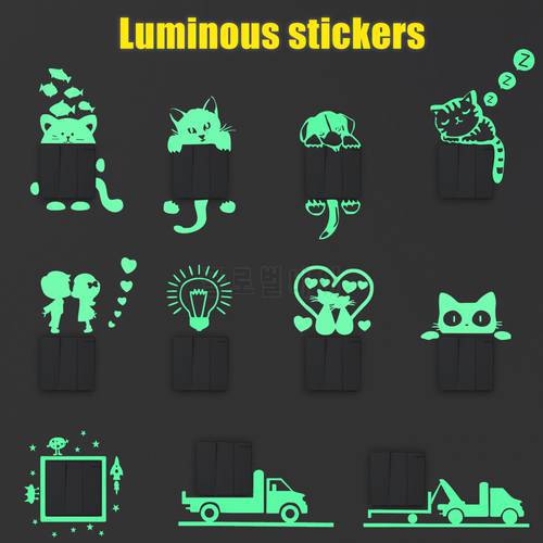 Creativit Luminous Wall Stickers 25 Style Golw In The Dark Decor For Power Switch Art Decals Peel & Stick Waterpoof Wallpaper