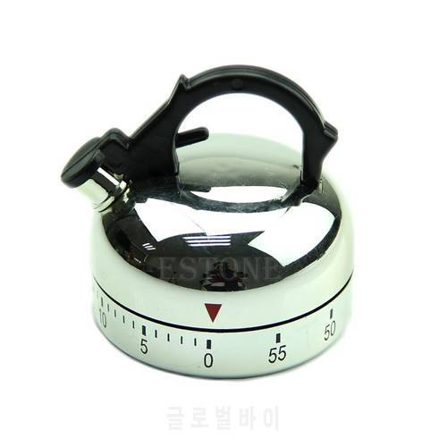 60 Minute Counting Teapot Shaped Kitchen Cooking Alarm Clock Timer Mechanical