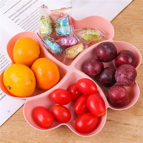 Heart Shaped Fruit Platter Creative Plates Storage Box Dried Fruit Snack Plates Divided Candy Dessert Plate Container