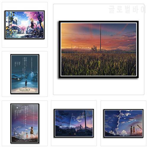 5 Centimeters per Second Anime coated paper in Japan Poster and print for wall home decor Living Room Decor42*30cm