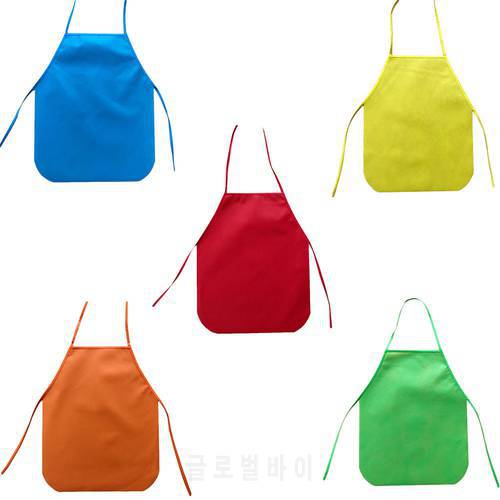 Colorful Kitchen Apron Cartoon Parent-child Sleeveless Cotton Linen Aprons For Children Waterproof Cleaning Tools 50g