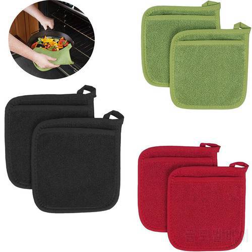 Kitchen Baking Gloves Non-slip Cooking Microwave Gloves Insulation Mat Bbq Potholders Oven Mitts Pot Holders Anti-Scalding Mitts
