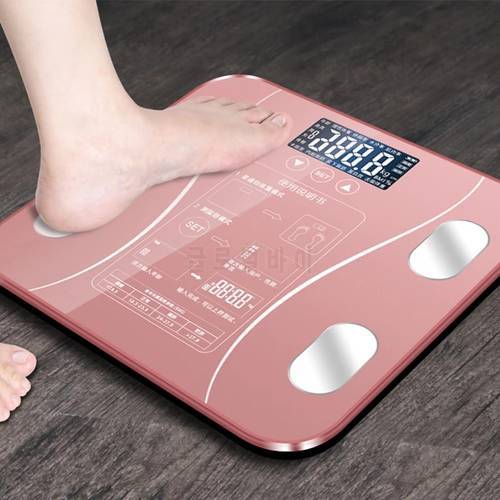 Wireless Bluetooth Electronic BMI Scales Body Fat Scale Weight Scales Weighing Digital Bathroom Weight Scales LCD Display