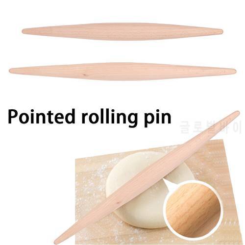 30cm /35cm Rolling Pin Wood Fondant Cake Dough Roller Non-Stick Cooking Tool Gadgets Pasta Dumpling Skin Maker Double Tip