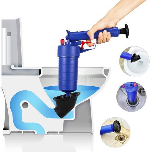 Air Power Drain Blaster Pressure Pump Cleaner Sewer Sinks Basin Pipeline Clogged Remover Bathroom Kitchen Toilet Cleaning Tools