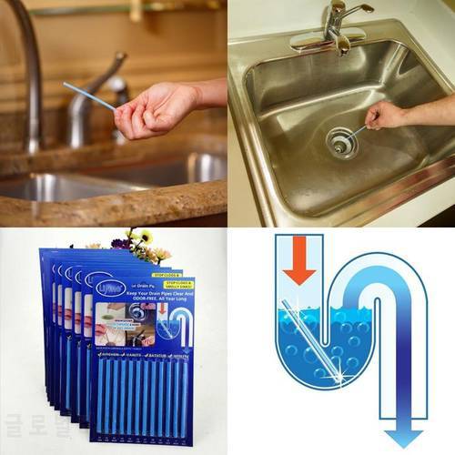 12Pcs/set Sticks sewage decontamination to deodorant The kitchen toilet bathtub drain cleaner sewer cleaning rod