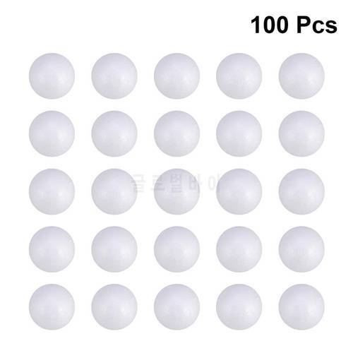 50/100pcs Wedding Decoration Modeling Craft Solid Polystyrene Foam Balls Round Spheres DIY Stuff (Solid 6/5/4/3/2cm)
