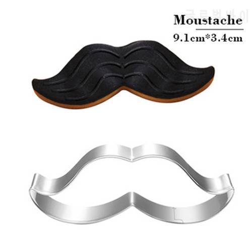 Mustache Cookie Tools Cutter Mould Biscuit Press Icing Set Stamp Mold Stainless Steel Baking Kitchen Toys Online Biscuits Stamp