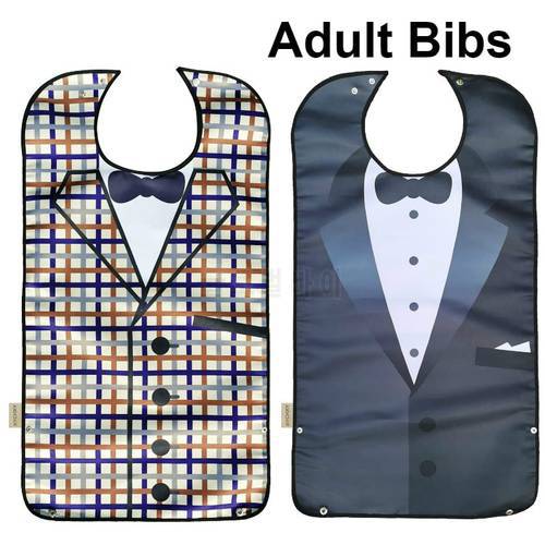 New Waterproof Adult Bibs for Eating Washable Apron Reusable Clothing Protector with Crumb Catcher For Elderly Men Women Senior
