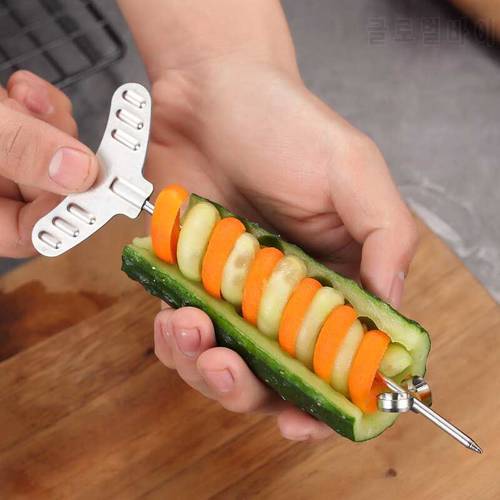 Grater for Vegetables Slicer Magic Spiral Roll Cutter Knives Cucumber Rotating Knife Fruit Twist Knife Food Chopper Tool Potato