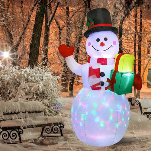2022 Inflatable Snowman Santa Claus Nutcracker Model with LED Light Inflatable Christmas Dolls for Outdoor Xmas New Year&39s Decor