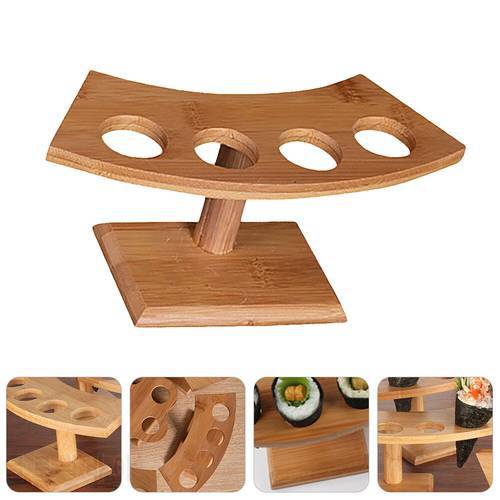 Cone Holder Ice Cream Stand Sushi Rack Display Roll Food Hand Party Waffle For Cupcake Japanese Cones Wooden Popcorn Holders