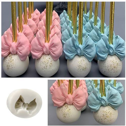 Small Size Bowknot Silicone Mold Cupcake Border Molds Fondant Chocolate Cake Mould Cake Decorating Tool Baking Accessories