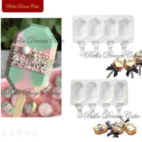 3/4/5 Cavities Bear/Dinosaur/Oval Ice Cream Silicone Mold Jelly Chocolate Popsicle Cake Mould Cake Decorating Tools Bakeware