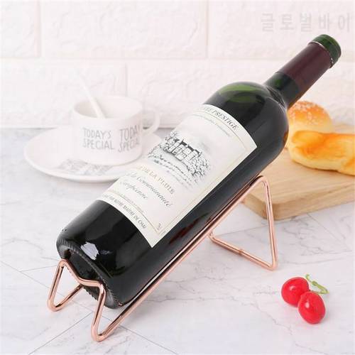 Stainless Steel Red Wine Beer Wine Holder 3 Colors Simple Electroplating Craft Wine Rack Household Wine Bottle Rack Accessories
